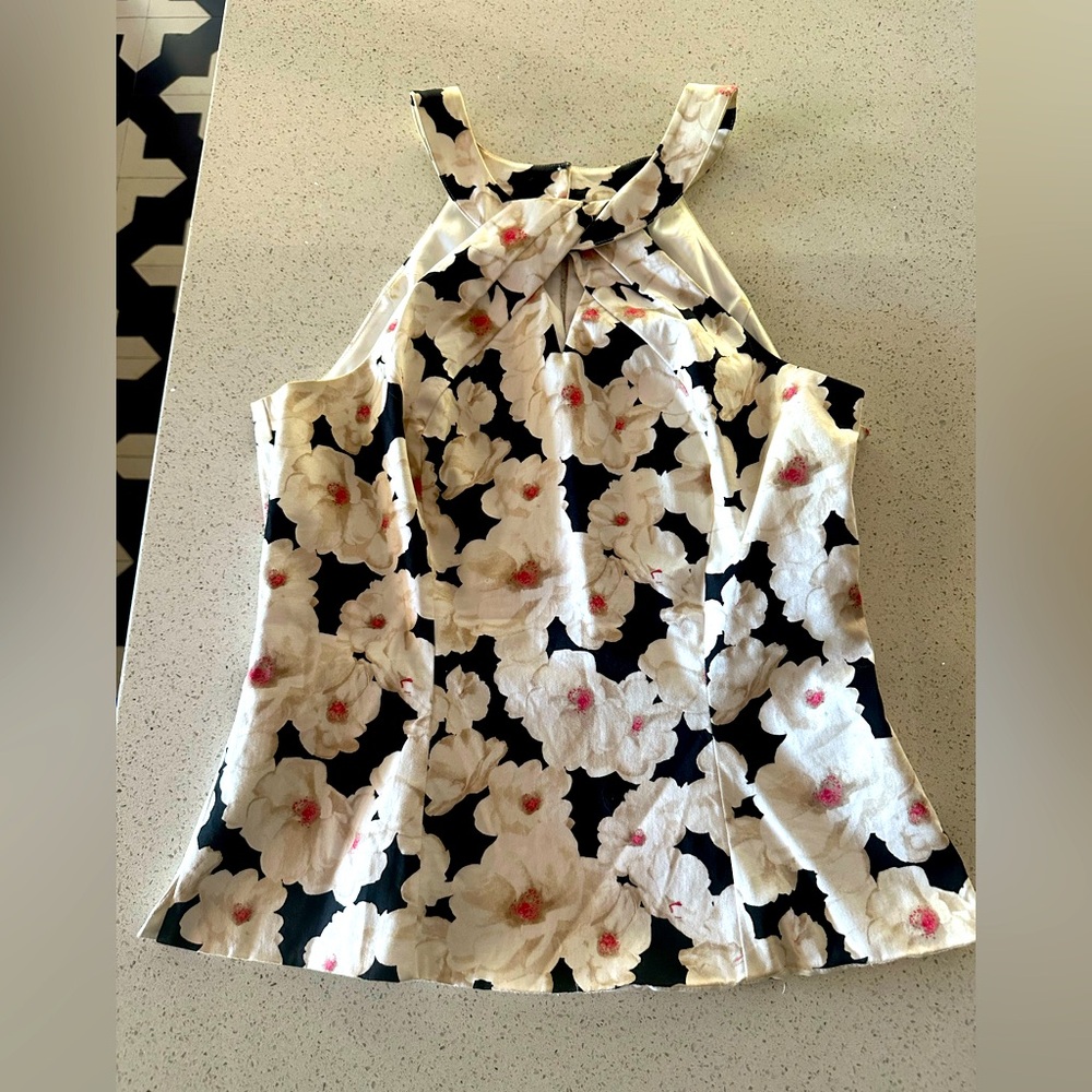 White House Black Market Fly Away Halter Bodice Top Size 10